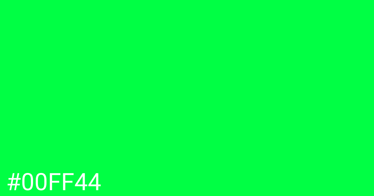 Hex color #00ff44 graphic