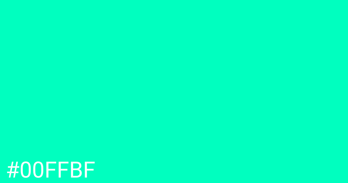 Hex color #00ffbf graphic