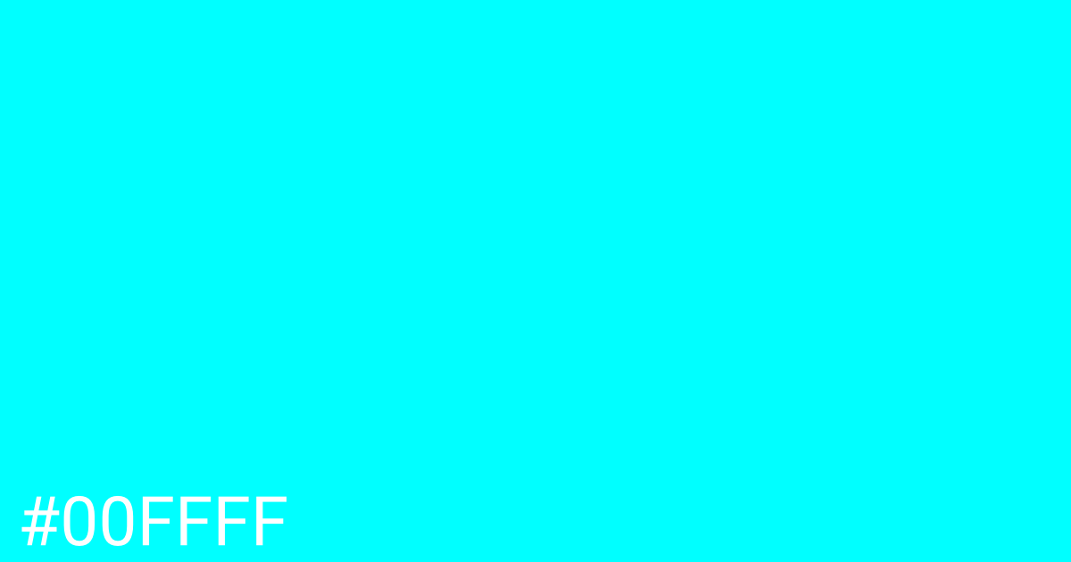 Hex color #00ffff graphic