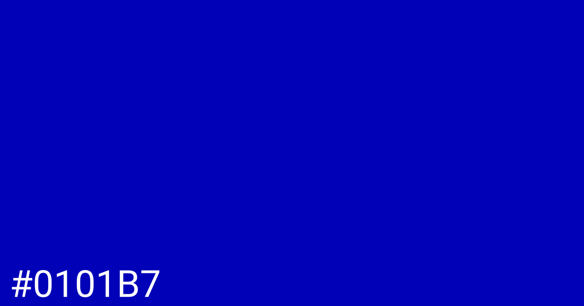 Hex color #0101b7 graphic