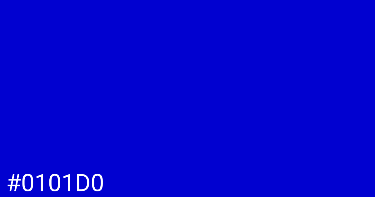 Hex color #0101d0 graphic