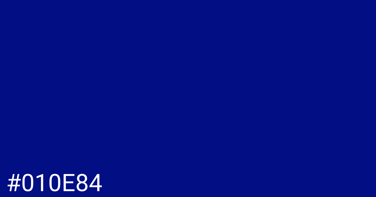 Hex color #010e84 graphic