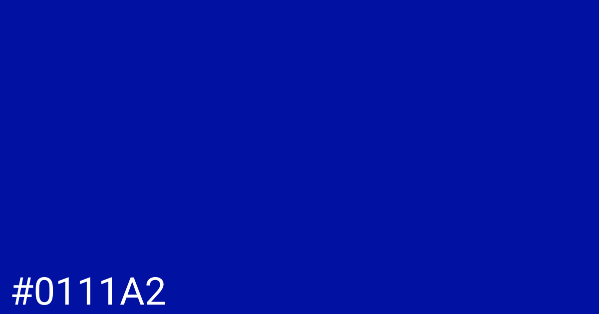 Hex color #0111a2 graphic