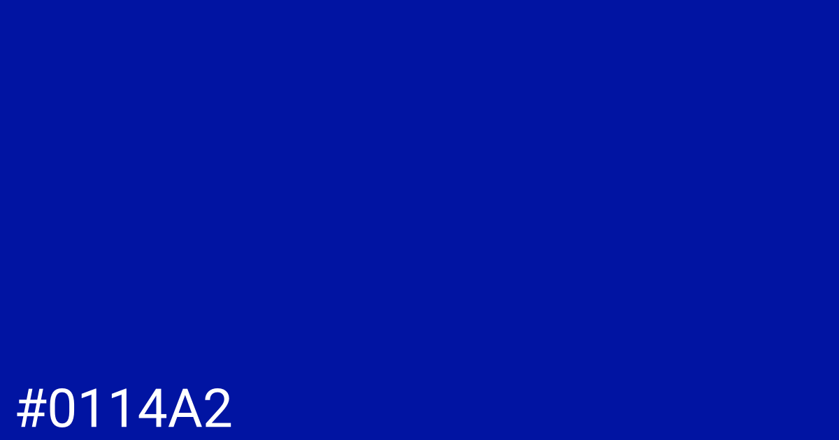 Hex color #0114a2 graphic