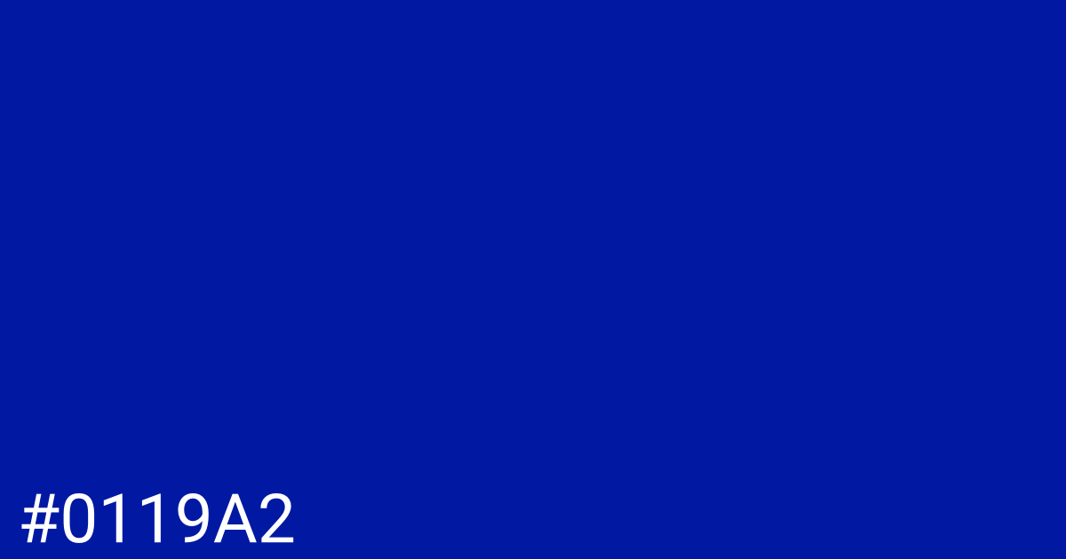 Hex color #0119a2 graphic