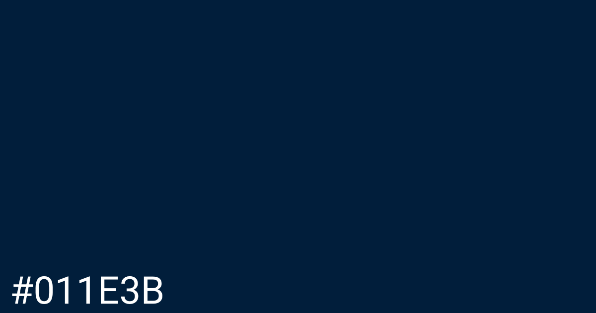 Hex color #011e3b graphic