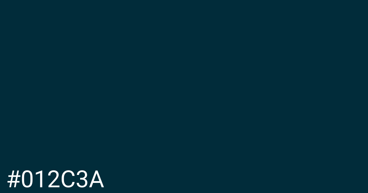 Hex color #012c3a graphic