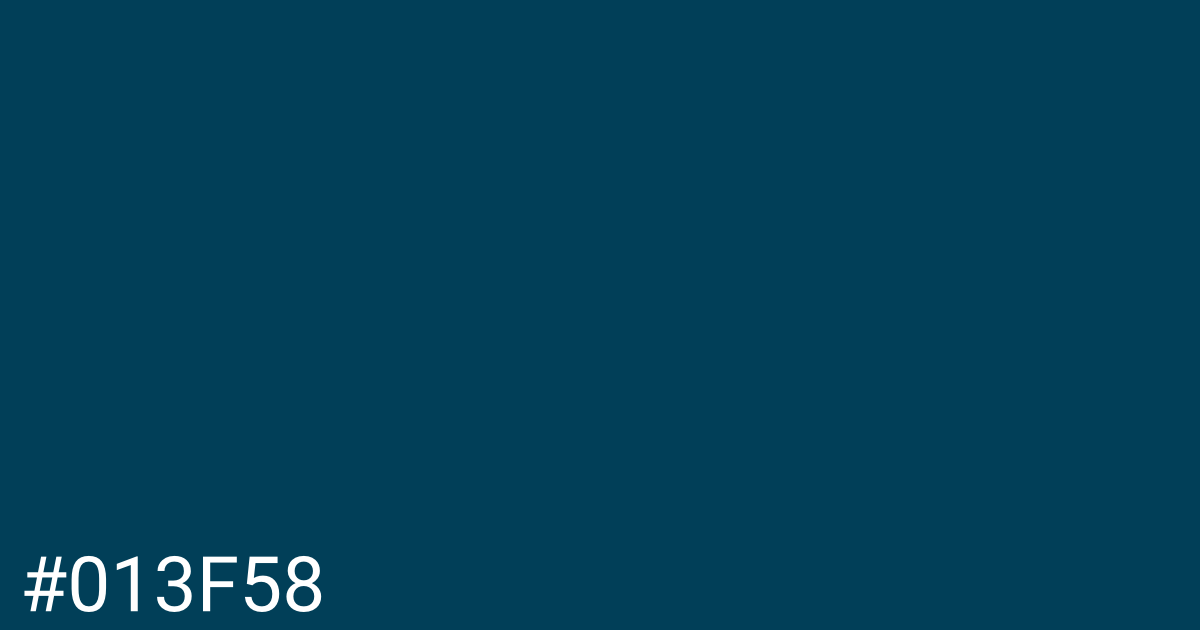 Hex color #013f58 graphic