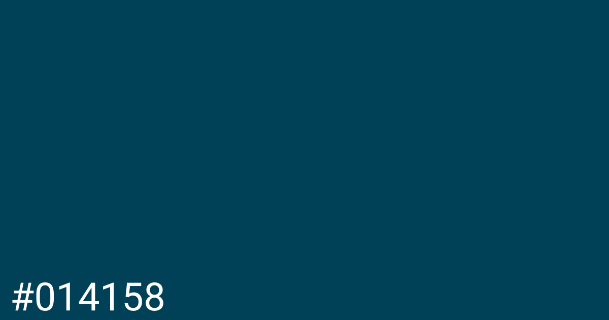 Hex color #014158 graphic