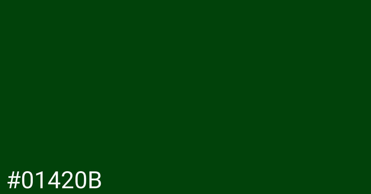 Hex color #01420b graphic