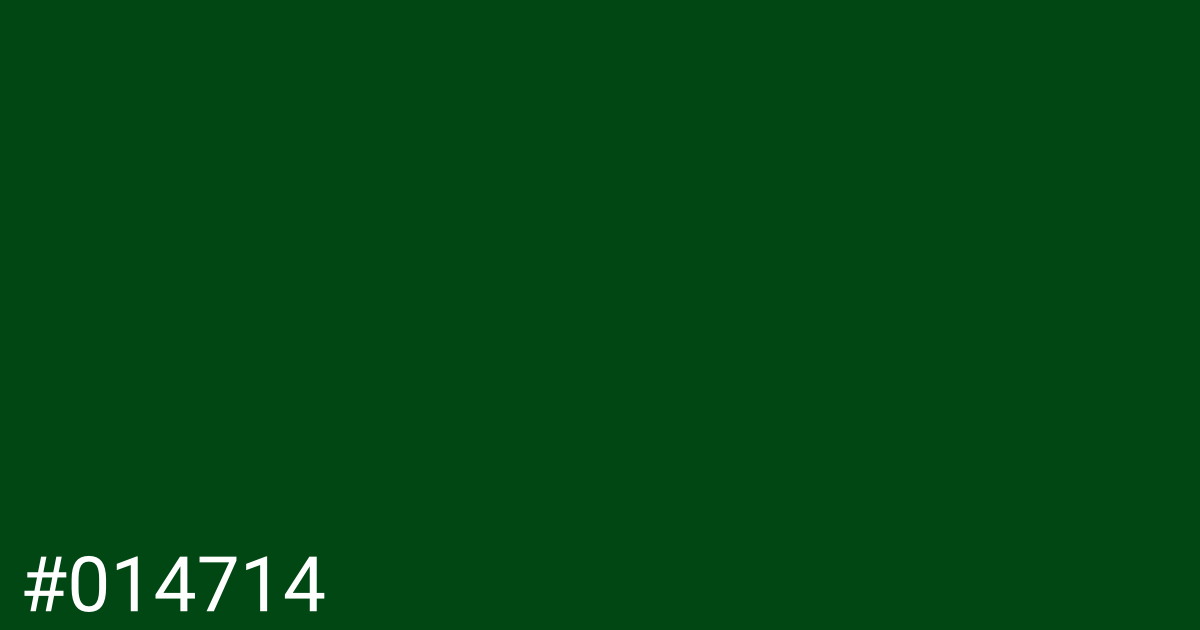 Hex color #014714 graphic