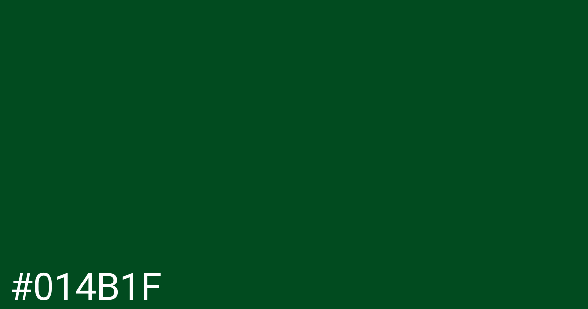 Hex color #014b1f graphic