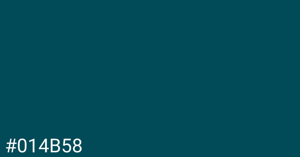 Hex color #014b58 graphic