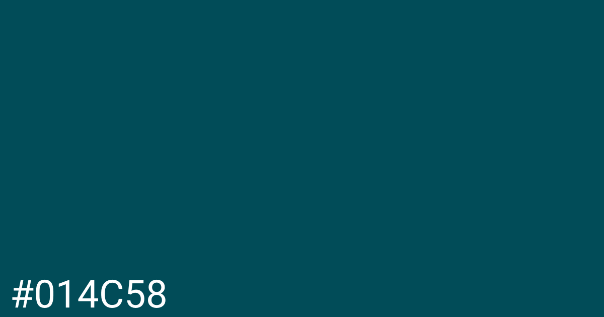 Hex color #014c58 graphic