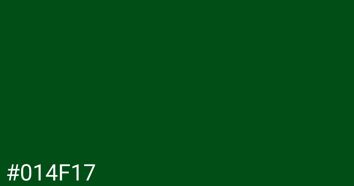 Hex color #014f17 graphic