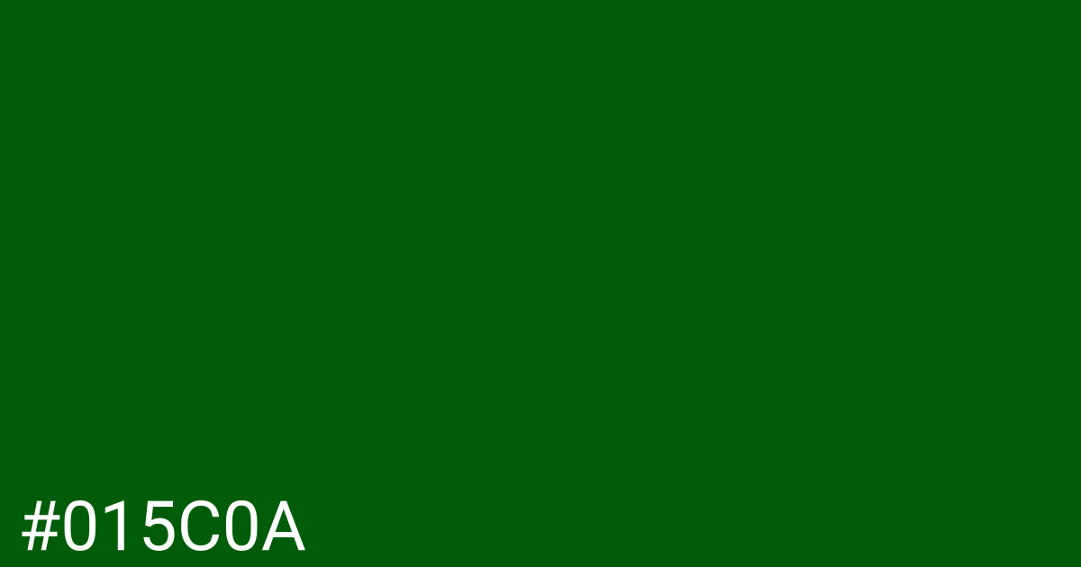 Hex color #015c0a graphic