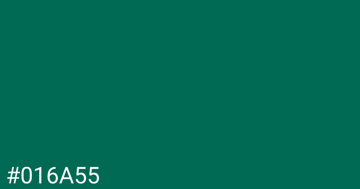 Hex color #016a55 graphic