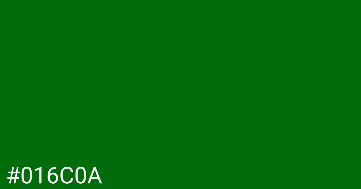 Hex color #016c0a graphic