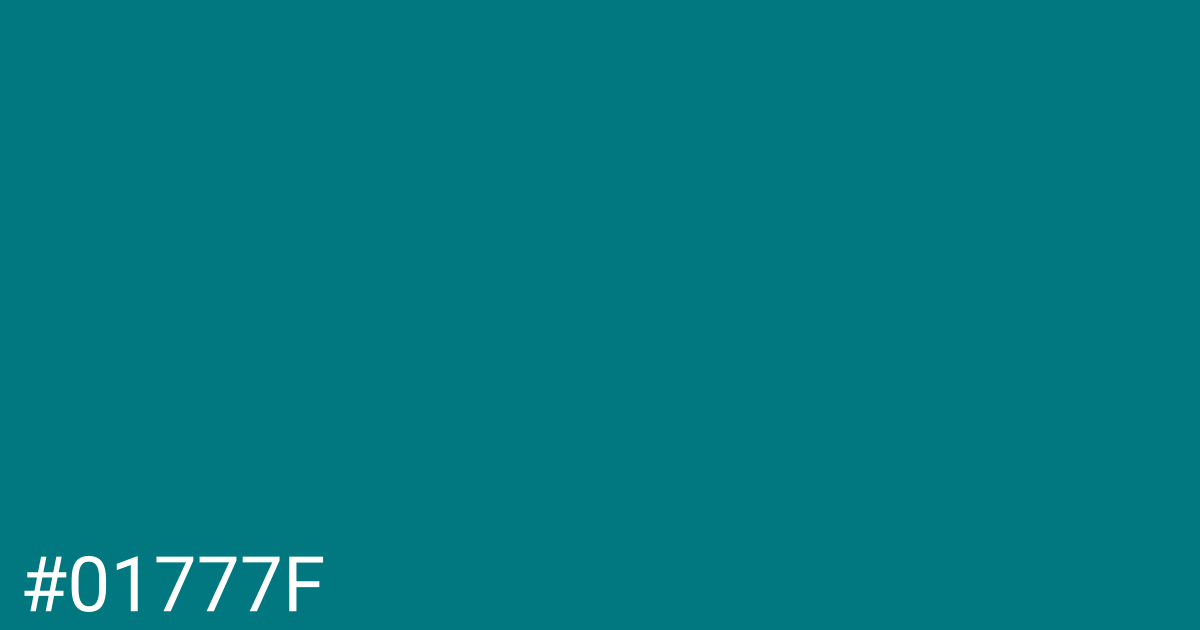 Hex color #01777f graphic