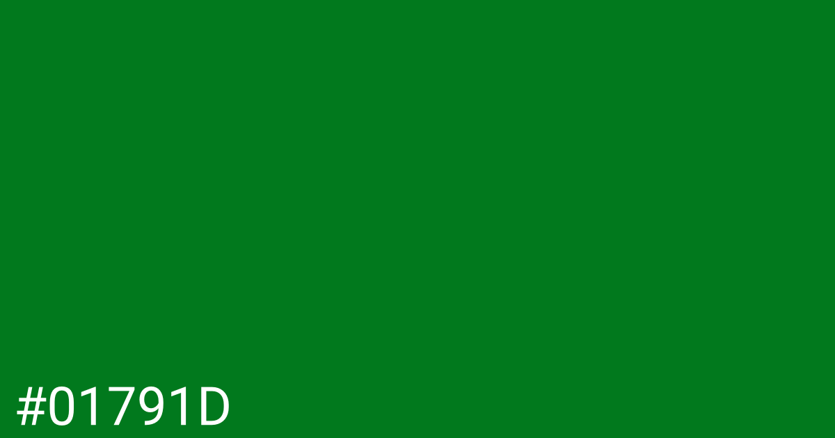 Hex color #01791d graphic