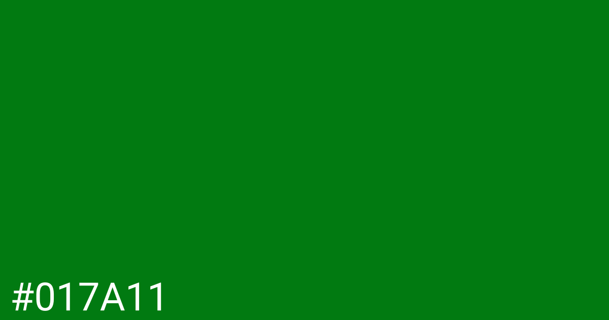 Hex color #017a11 graphic