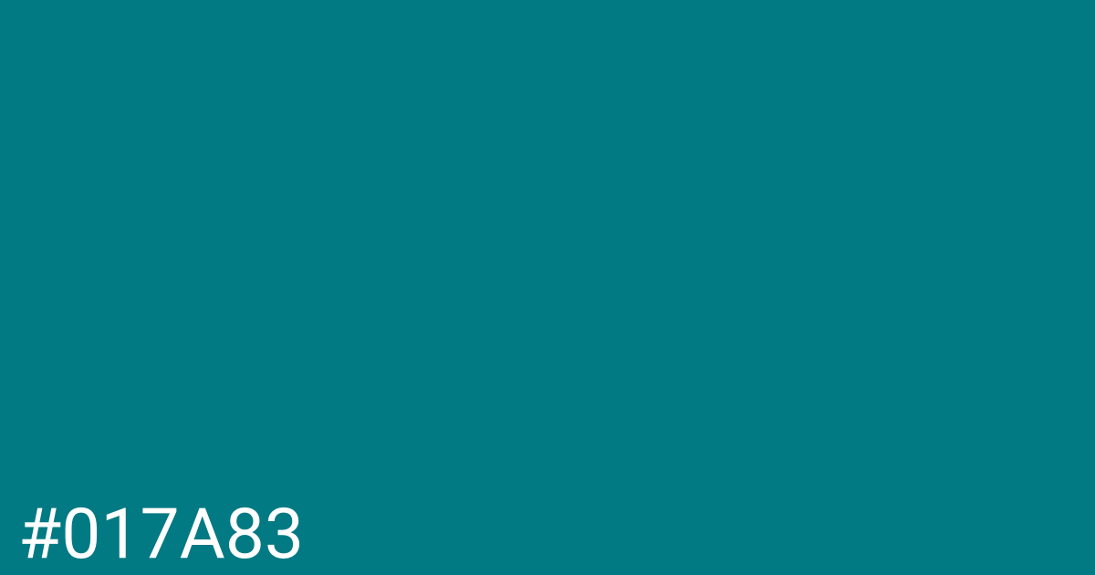 Hex color #017a83 graphic