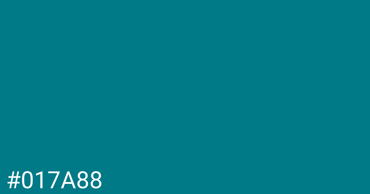 Hex color #017a88 graphic