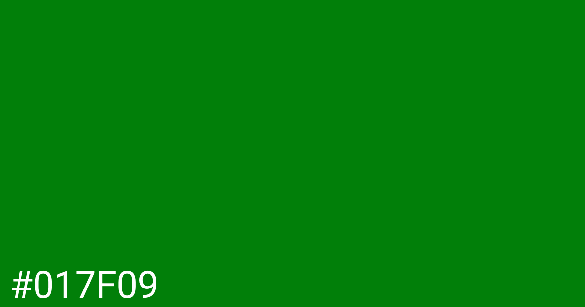 Hex color #017f09 graphic