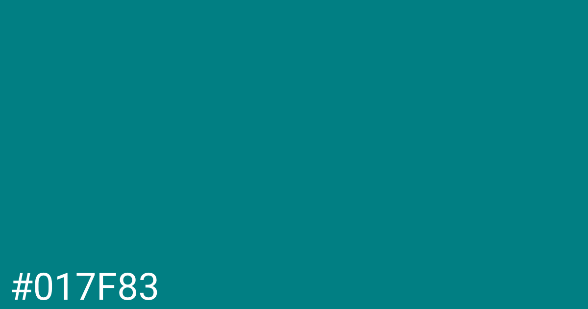 Hex color #017f83 graphic