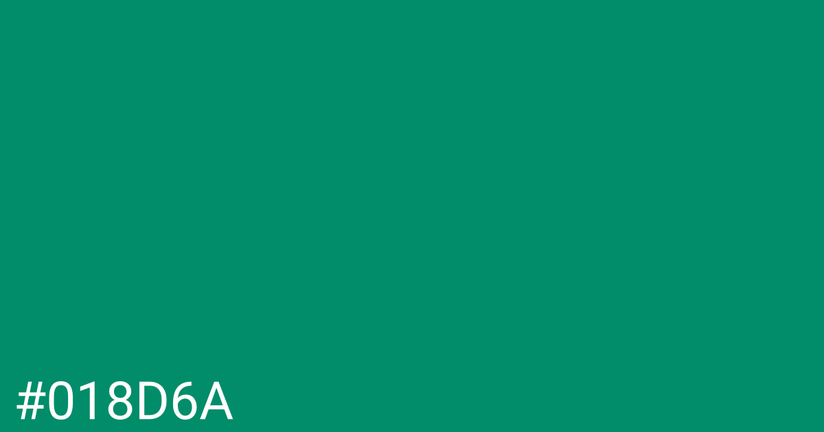 Hex color #018d6a graphic