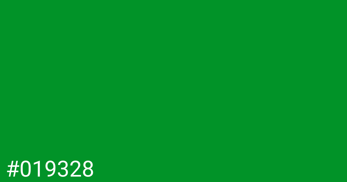 Hex color #019328 graphic