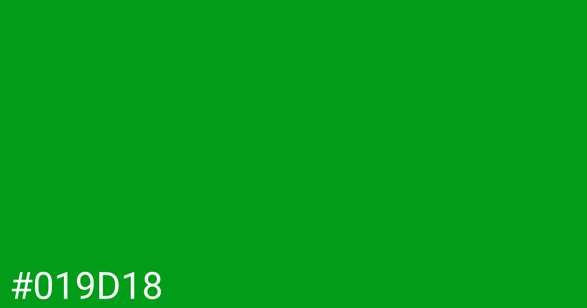 Hex color #019d18 graphic