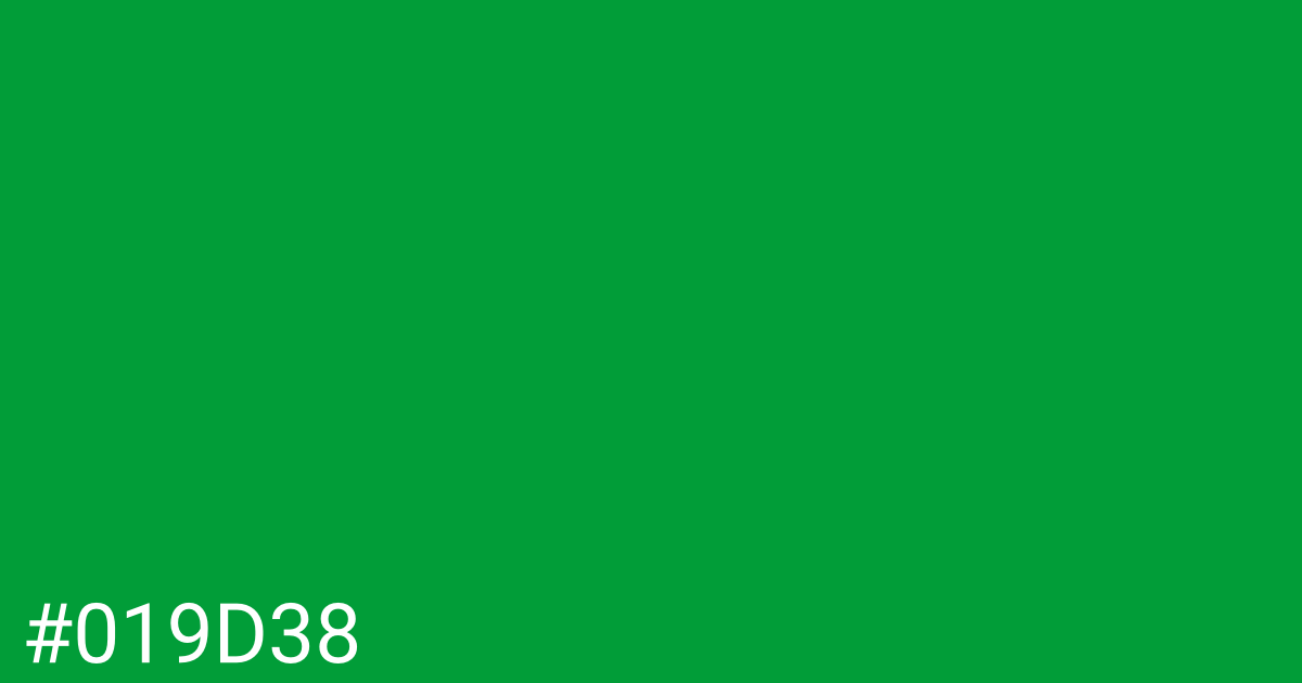 Hex color #019d38 graphic