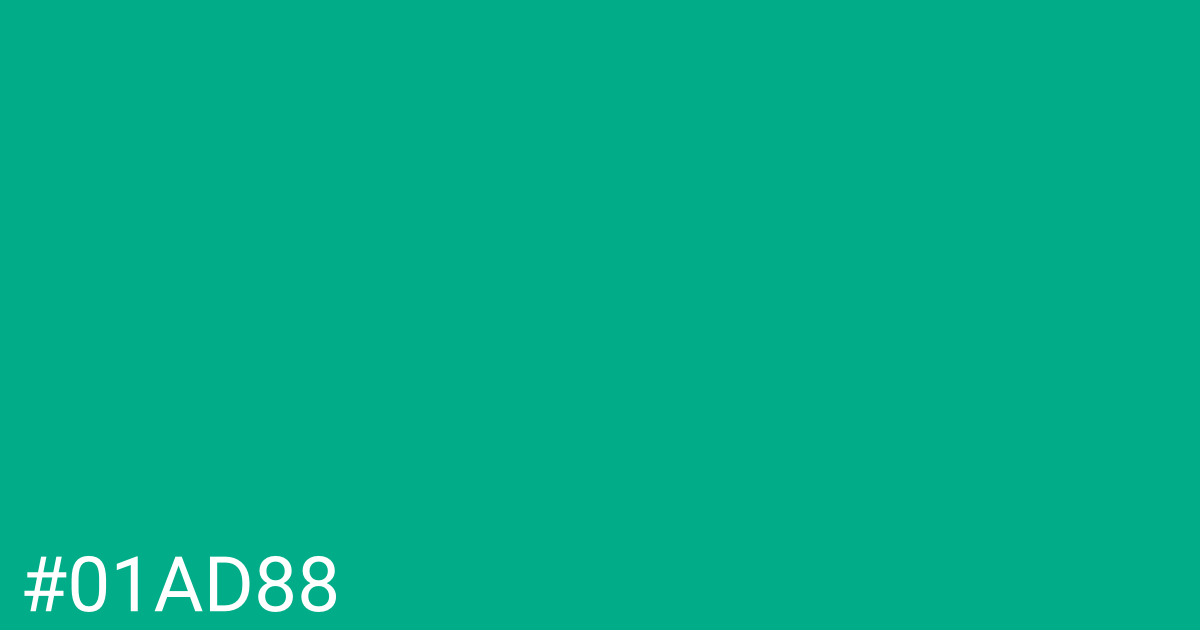 Hex color #01ad88 graphic