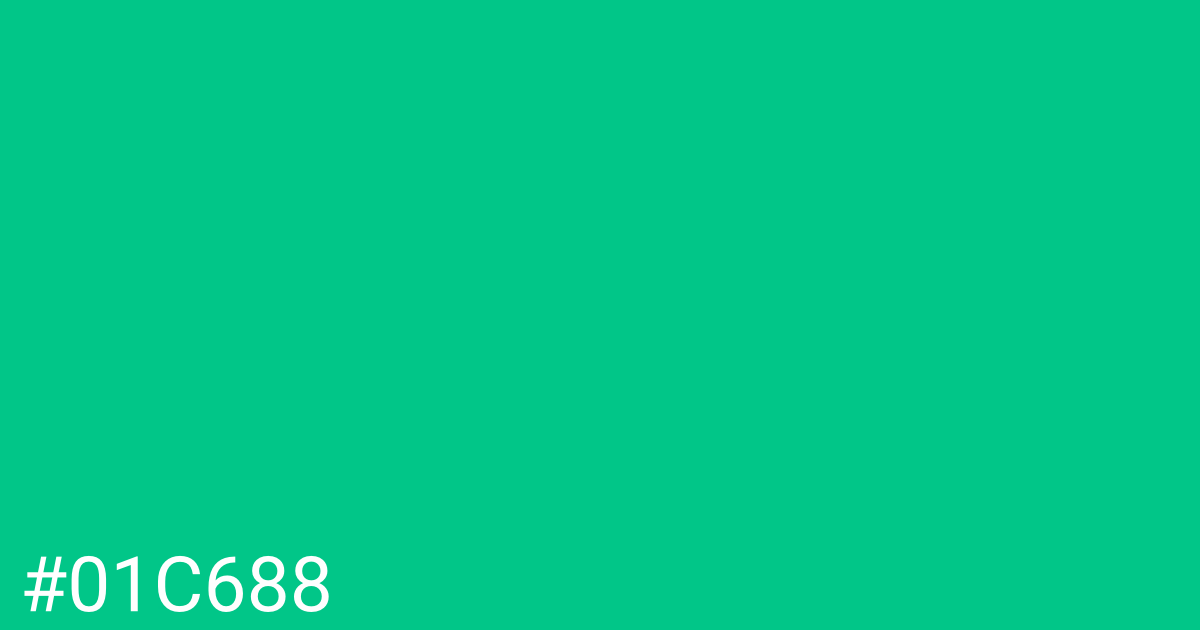 Hex color #01c688 graphic