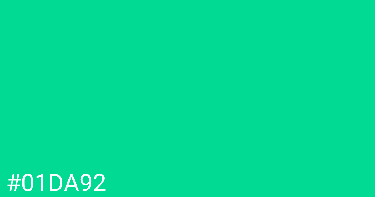 Hex color #01da92 graphic