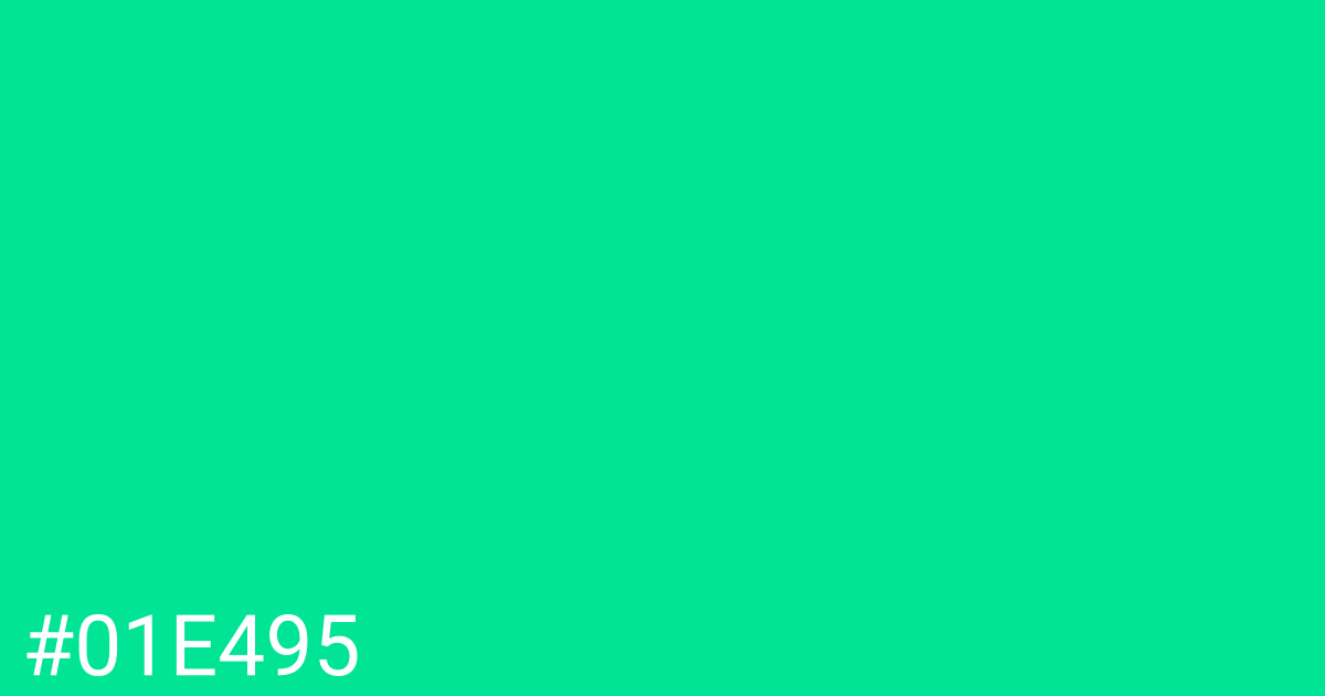 Hex color #01e495 graphic