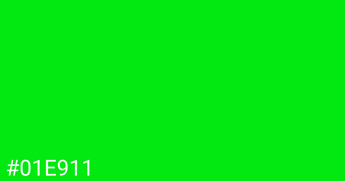 Hex color #01e911 graphic