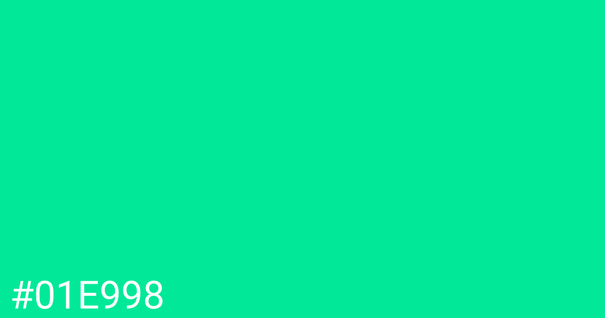 Hex color #01e998 graphic