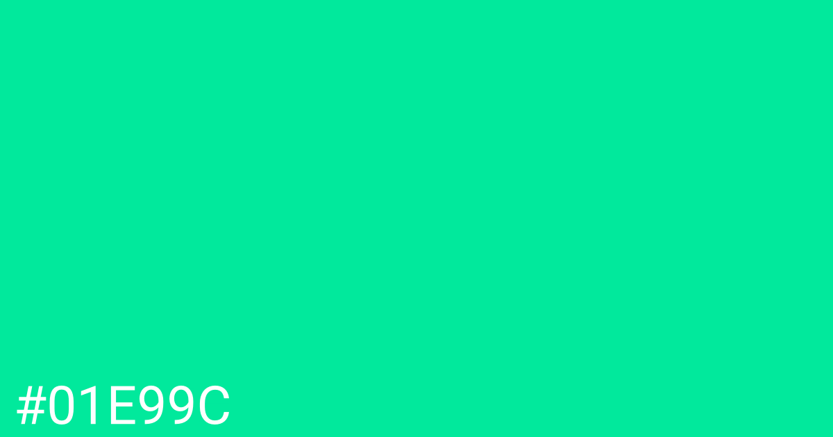 Hex color #01e99c graphic