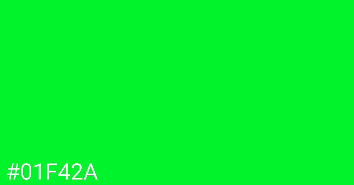 Hex color #01f42a graphic