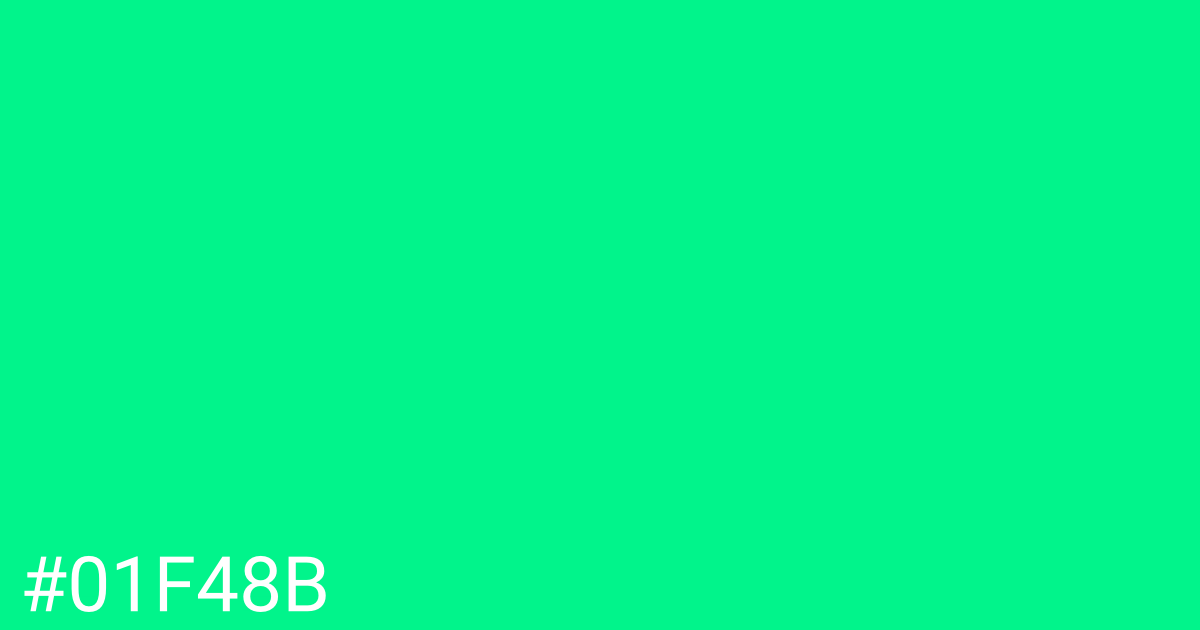 Hex color #01f48b graphic