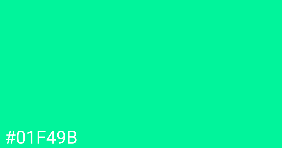 Hex color #01f49b graphic