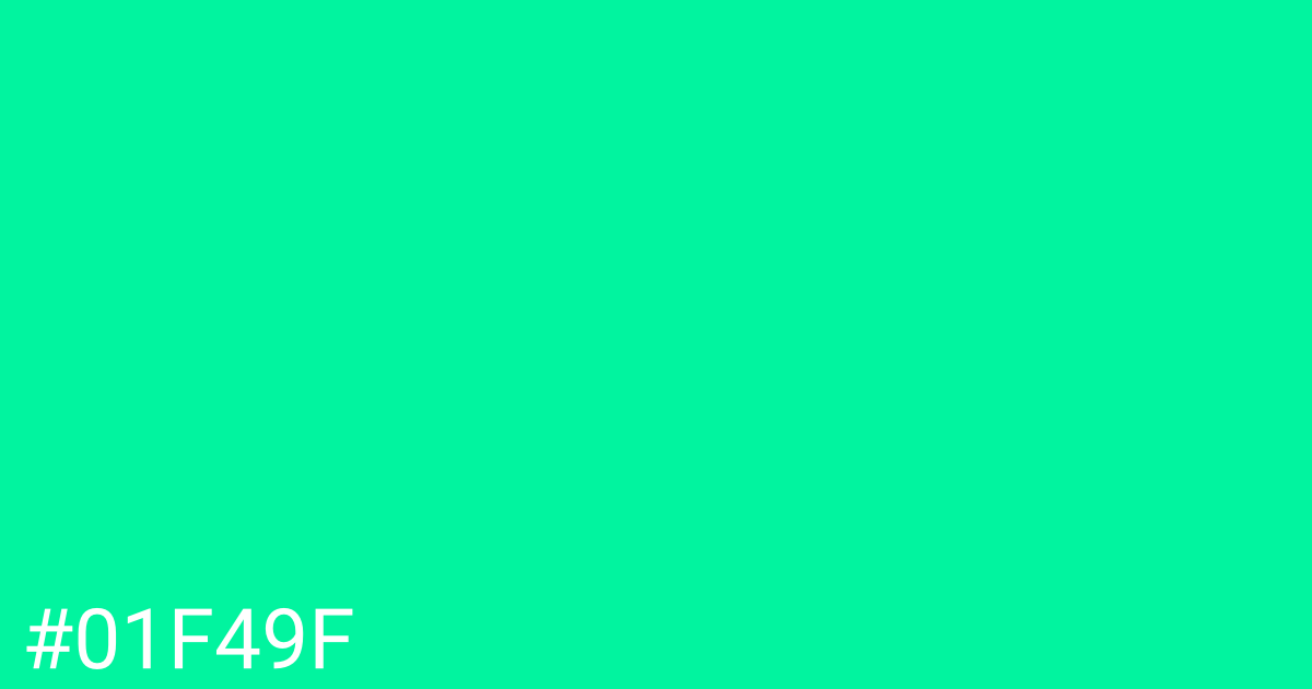 Hex color #01f49f graphic