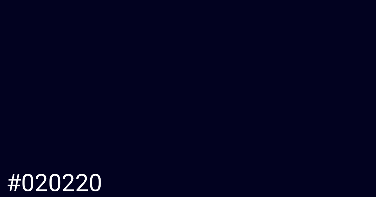 Hex color #020220 graphic