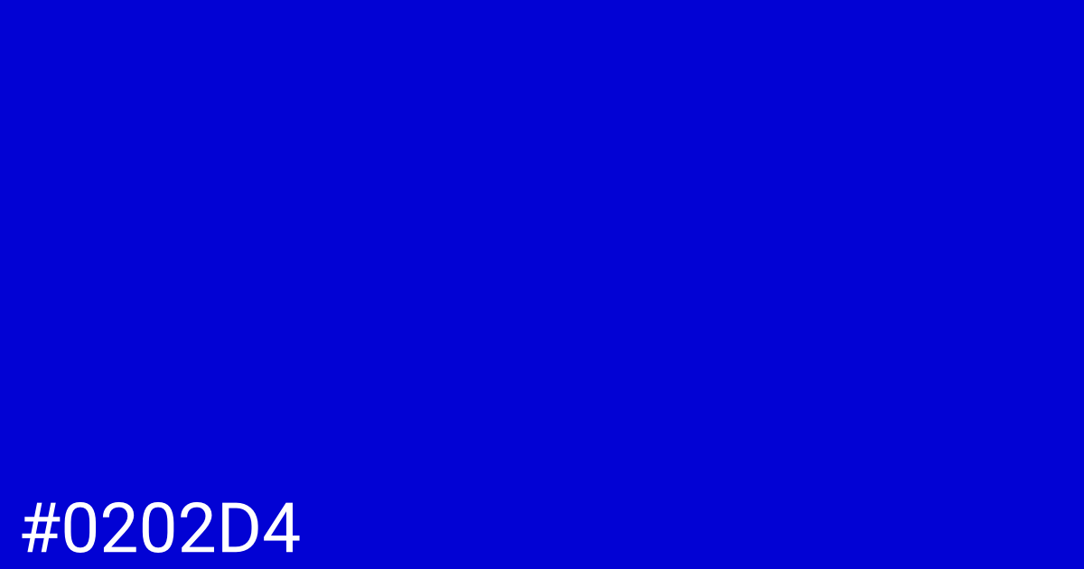 Hex color #0202d4 graphic