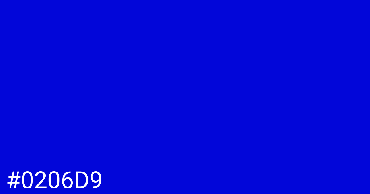 Hex color #0206d9 graphic