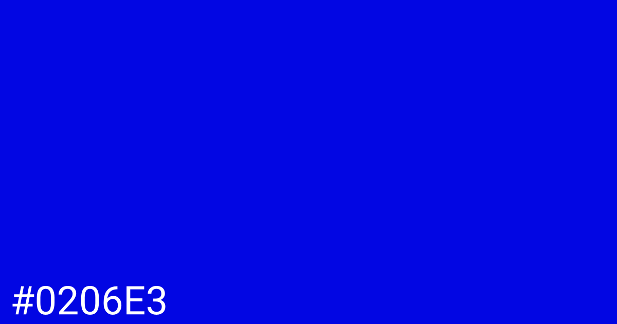 Hex color #0206e3 graphic