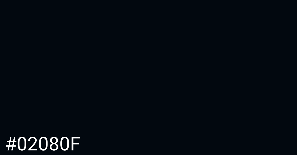 Hex color #02080f graphic
