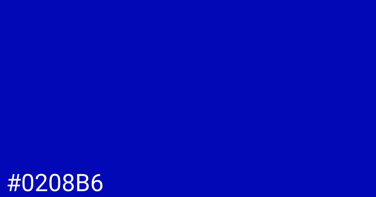 Hex color #0208b6 graphic